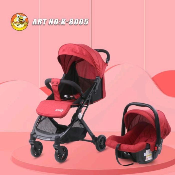 Gambar KERETA SORONG BAYI 2IN1\\BABY STROLLER + CAR SEAT\\BABY STROLLER K8005 - K8005-MERAH dari KIDDO MART MEDAN undefined Tokopedia