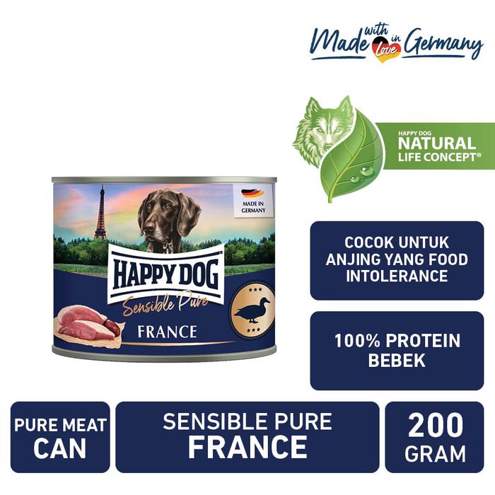 Gambar Happy Dog Makanan Anjing Basah Sensible Pure France Duck 200gr dari Happy Dog Happy Cat Indonesia undefined Tokopedia