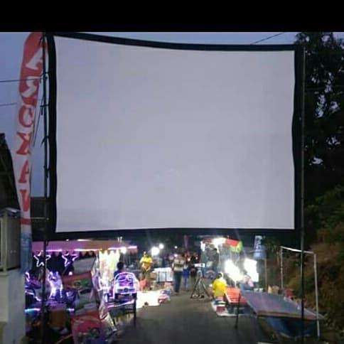 Gambar layar screen proyektor 2x3 meter bisa tembak depan maupun belakang dari BerkahLayar undefined Tokopedia