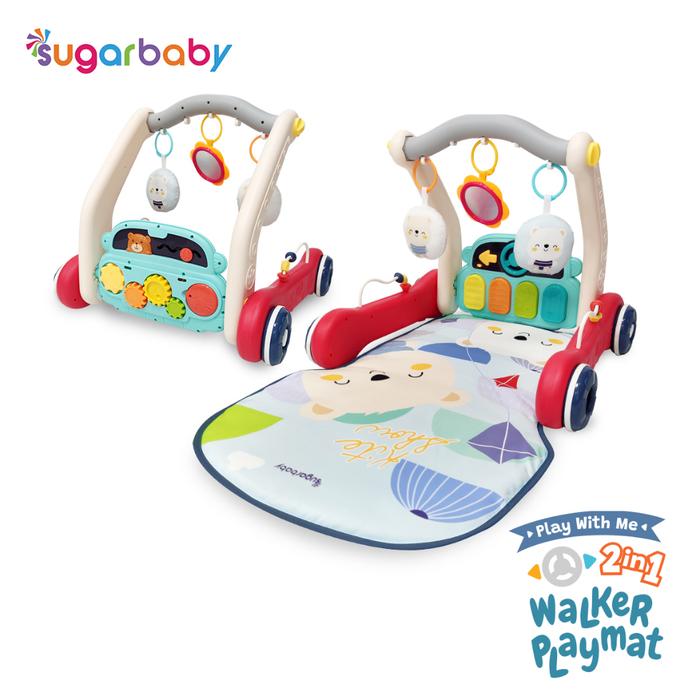 Gambar PLAYGYM SUGARBABY PIANO + Push Walker PLAYGYM PLAYMAT MUSIC 2in1 - Red dari Toko Irian Bdl undefined Tokopedia