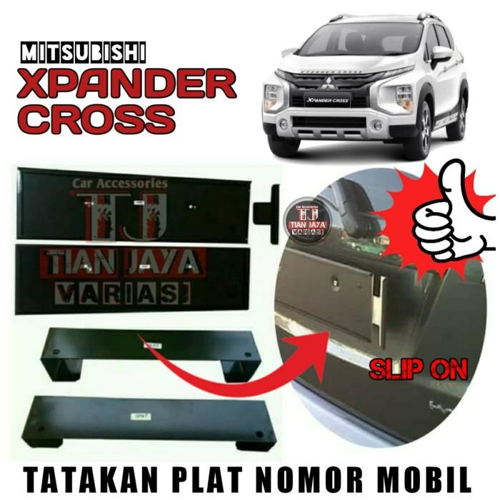Gambar XPANDER CROSS Tatakan Dudukan Tempat Plat Nomor Pejabat Bingkai Sliding Selip On Breket Besar Slip Samping dari TIANAUTO Store undefined Tokopedia