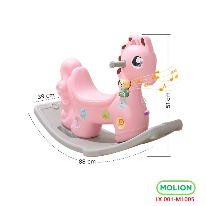 Gambar SPEEDS Ayunan Anak Mainan Ayunan Kuda Kudaan Bermain Karakter Lucu Playground Playgym  HDPE 001-M1310 - 1005PNK dari Speedshome undefined Tokopedia