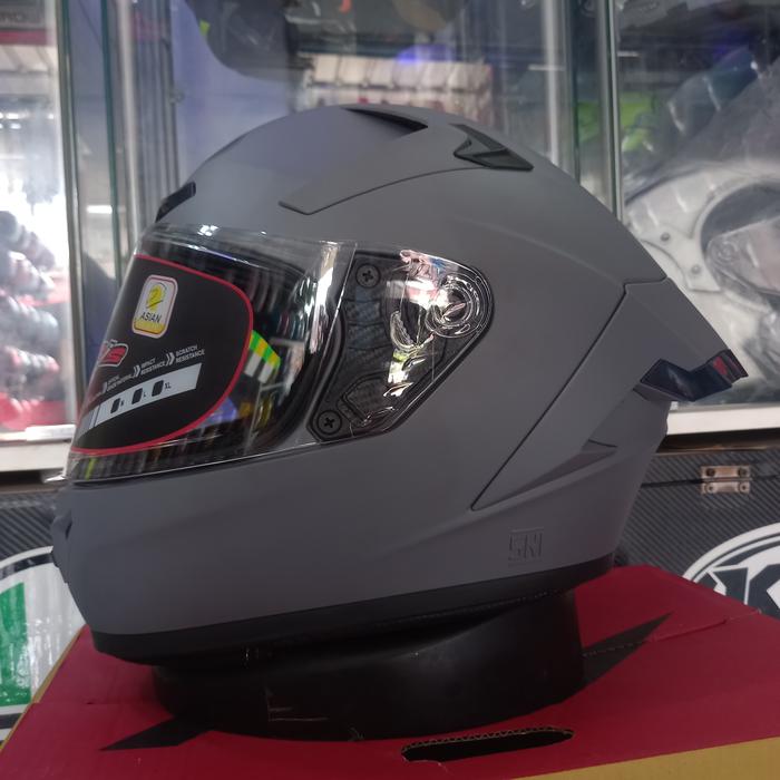 Gambar HELM ALV GENESIS FULL FACE SOLID STONE GREY DOFF - STONE GREY DOF, M dari jodoh Helmet undefined Tokopedia