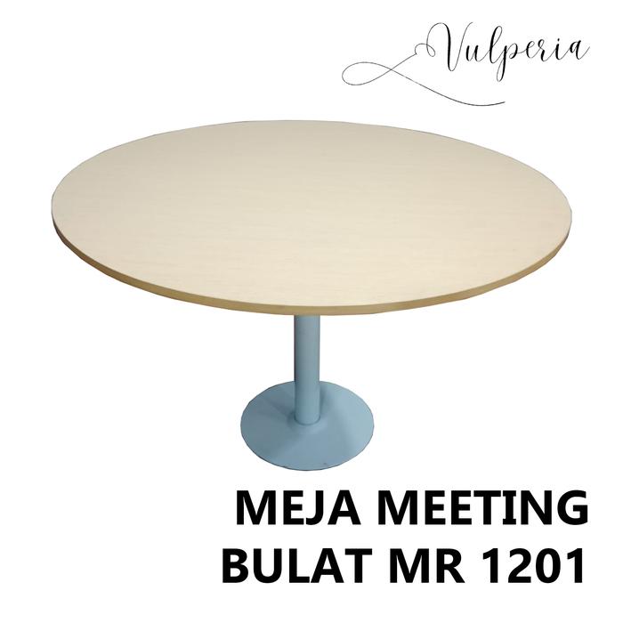 Gambar Meja Meeting Meja Rapat Meja Kantor Bulat MR 1201 - Putih dari Vulperia undefined Tokopedia