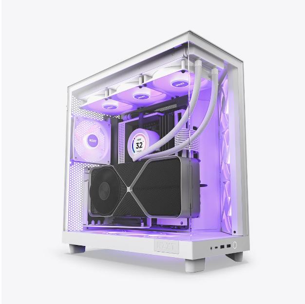 Gambar NZXT H6 Flow RGB Compact Dual Chamber Mid-Tower Airflow Case with RGB - Putih dari STAR17 COM undefined Tokopedia