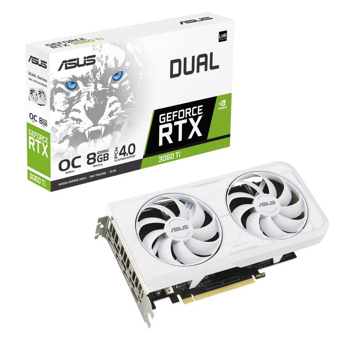 Jual ASUS Dual GeForce RTX 3060 Ti White OC Edition 8GB GDDR6X