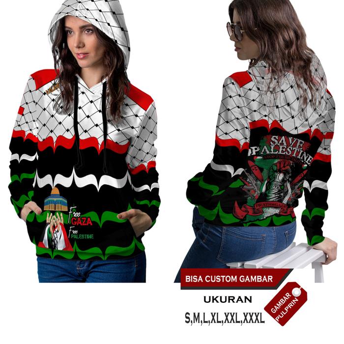 Gambar Jaket Hoddie Palestina Gaza Palestine Motif Sorban Jersey - PHDE, L dari NazmiAzkiaRatifa undefined Tokopedia