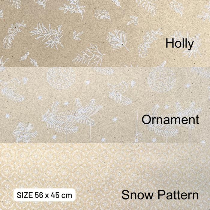 Gambar Kertas Kado Natal Motif Ornamen Xmas Gift Wrap Erzat Doorslag Samson - Natural, Ornament dari Qotaku Packaging undefined Tokopedia