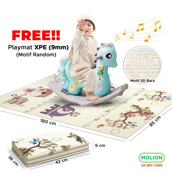 Gambar SPEEDS Ayunan Anak Mainan Ayunan Kuda Kudaan Bermain Karakter Lucu Playground Playgym  HDPE 001-M1310 - 105BSET dari Speedshome undefined Tokopedia