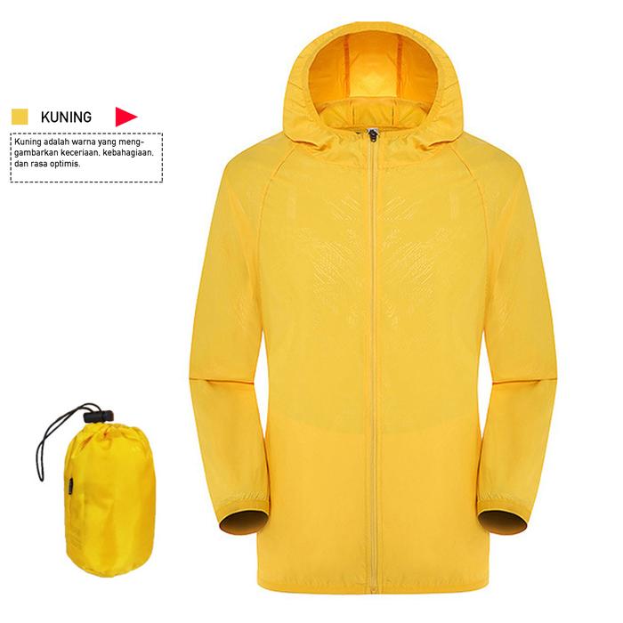 Gambar Jaket Sport Anti UV Jaket Olahraga  S-4XL Import Wanita Pria - Kuning, 4XL dari TOKO RELKA undefined Tokopedia