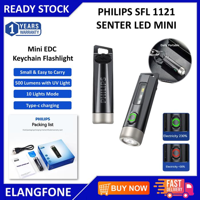 Gambar Senter Philips Led Flashlight Led Senter Super Terang Modern - SFL1121 dari Elangfone undefined Tokopedia