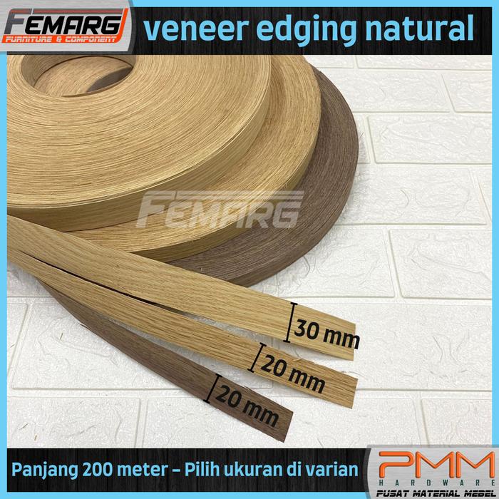 Gambar EDGING VENEER WHITE OAK ASLI 20 - 25mm X 200 MTR FEMARG VENEER LANGKA - hrg1mtr/5meter dari fitting no1 undefined Tokopedia