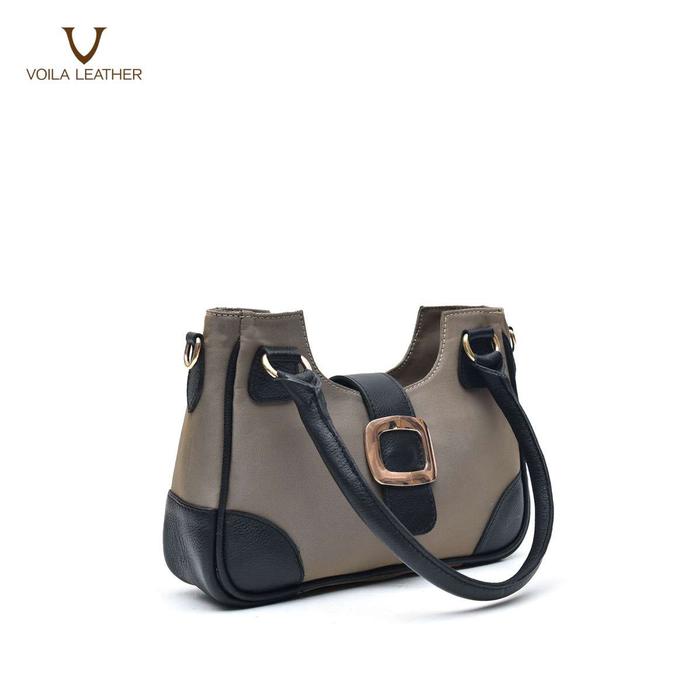 Gambar Tas Pundak Fashion Wanita Kulit + Nylon Voila Fara - Mocca dari Voila Leather Kota Administrasi Jakarta Pusat Tokopedia