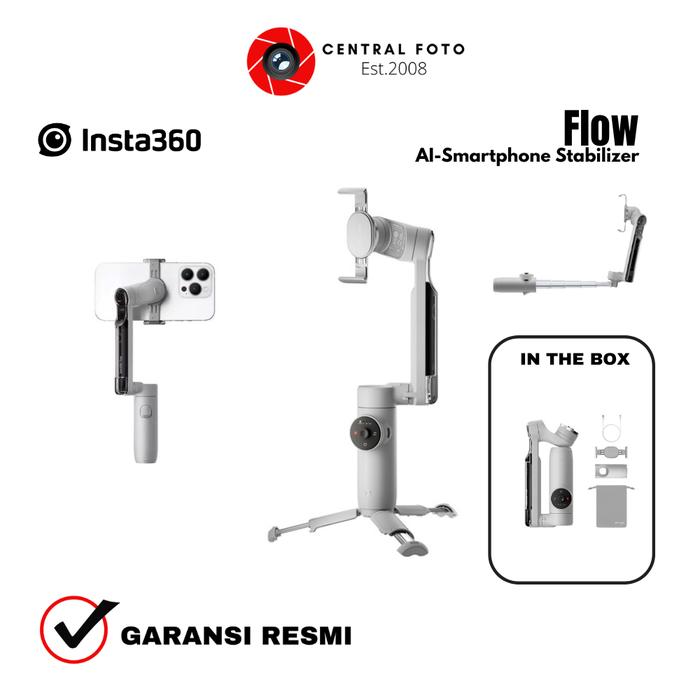 Gambar Insta360 Flow Gimbal Stabilizer Smartphone Insta 360 GARANSI RESMI - STONE GREY dari Central Foto undefined Tokopedia