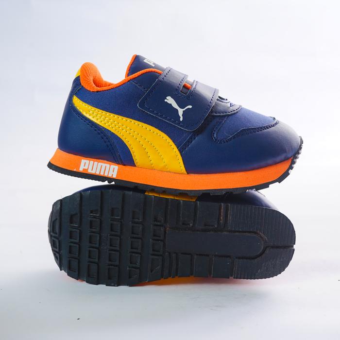 Gambar sepatu sneaker anak perempuan puma black pink sekolah tk paud sd - NAVY LIS ORANGE, 33 dari JAYYA RAYYA STORE undefined Tokopedia