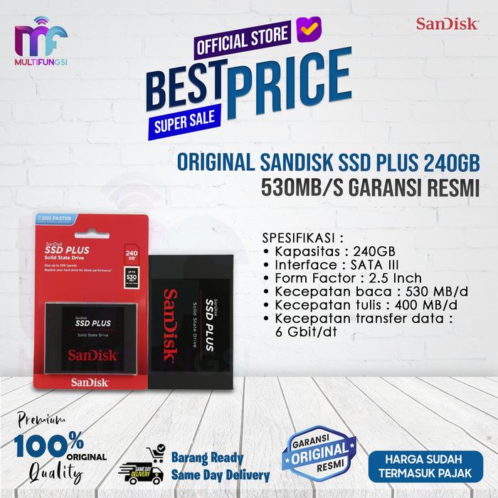 Sandisk Ssd Ssdplus Jual Sandisk SSD Plus Solid State Drive 240GB