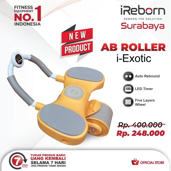 Gambar IReborn Ab Roller i-Exotic wheel Plank Trainer Rebound Push up - Orange dari iReborn Fitness Surabaya undefined Tokopedia