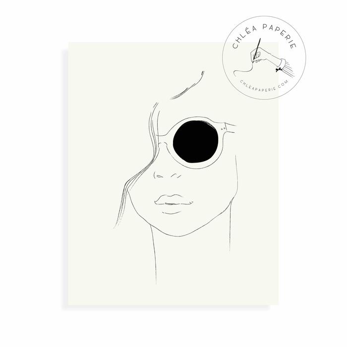 Gambar Art Print / Girl Half Shade / Hiasan Pajangan Dinding / Wall Art dari Chlea Paperie undefined Tokopedia
