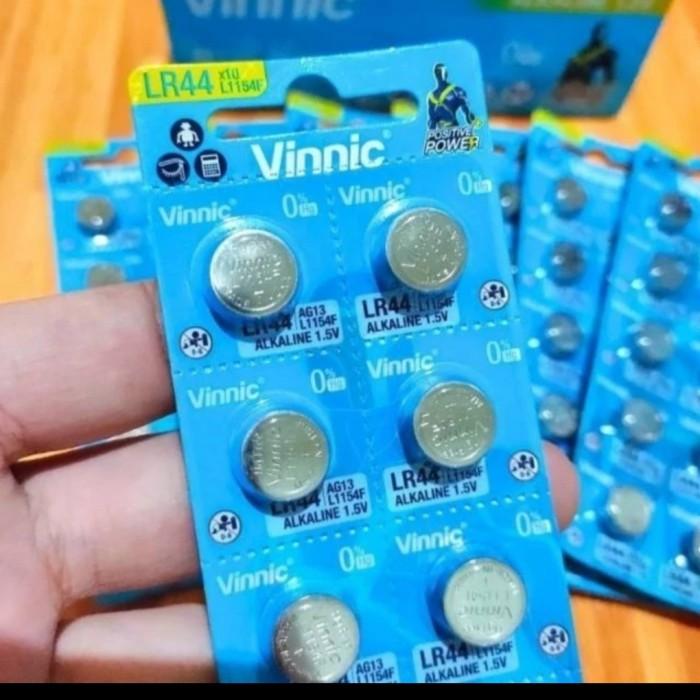 Gambar BATERAI Vinnic LR44/L1154F/AG13 Vinnic LR55/L1121F/1120 Original - LR44/L1154F dari abangcasiooriginal undefined Tokopedia