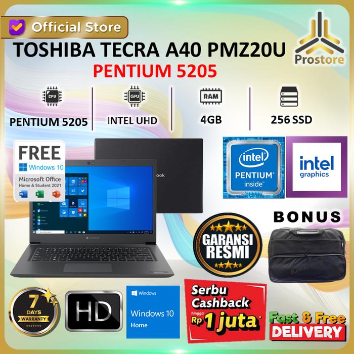 Gambar LAPTOP TOSHIBA DYNABOOK TECRA A40 PMZ20U PENTIUM 5205 4GB 256GB W10 14 - LAPTOP dari ProStoreComputer undefined Tokopedia