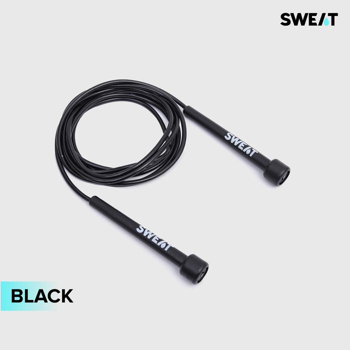 Gambar SWEAT - Plastic Jump Rope | Tali Skiping Adjustable - Alat Workout Premium untuk Sport, Lompat & Olahraga - Black dari SWEAT.ID undefined Tokopedia
