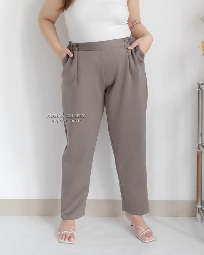 Gambar ADEEVA Cassandra Pants Celana Scuba Jumbo - Grey, EXTRA SUPER JB dari Adeeva Gallery undefined Tokopedia