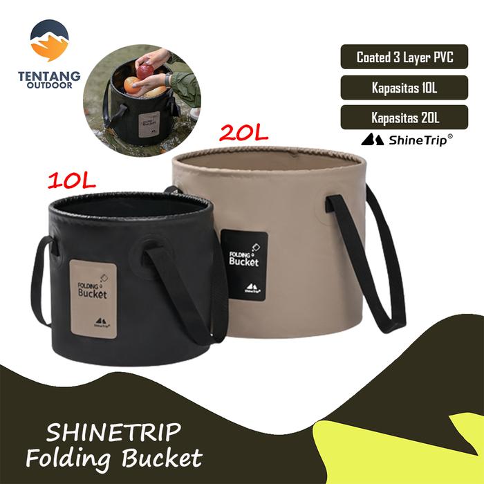 Gambar Ember Lipat Portabel Outdoor Folding Bucket Resistant Camping Picnic - Sand 10L dari TentangOutdoor undefined Tokopedia