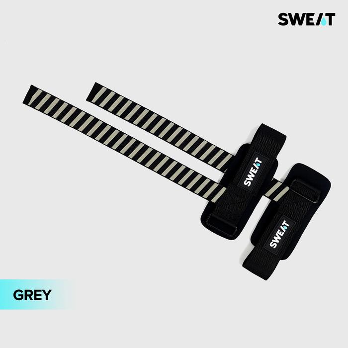 Gambar SWEAT WEIGHTLIFTING STRAP | STRAP ANGKAT BEBAN FITNESS & GYM - Grey dari SWEAT.ID undefined Tokopedia