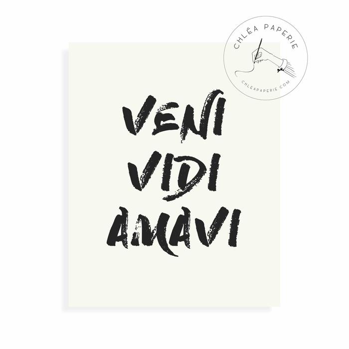 Gambar Art Print / Veni Vidi Amavi / Hiasan Pajangan Dinding / Wall Art dari Chlea Paperie undefined Tokopedia