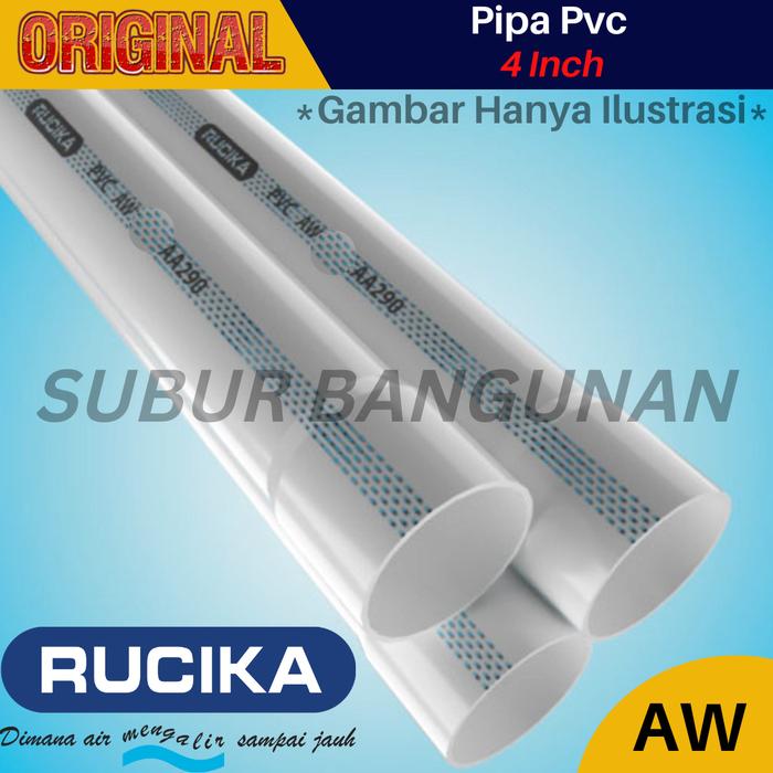 Gambar Pipa PVC Rucika Aw 6" Pipa Paralon Pralon 6 Inch Pipa Air - Online dari Subur Bangunan ID undefined Tokopedia