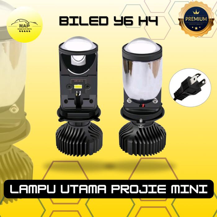 Gambar LAMPU UTAMA BILED MOBIL MOTOR PROJIE MINI Y6 H4 DC 35W 12-24v dari Nanoo Auto Parts undefined Tokopedia