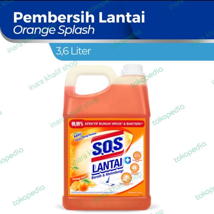 Gambar SOS Floor Cleaner 4 Liter Pembersih Lantai - Orange dari Inara Khalif Shop undefined Tokopedia