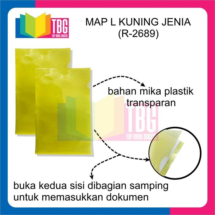 Gambar 1 PCS MAP L JENIA / BISNIS FILE / MAP FILE / MAP L PLASTIK / MAP L POL - YELLOW dari thebestgrosir undefined Tokopedia