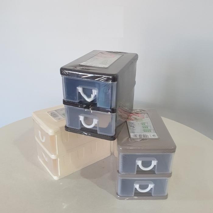 Gambar Green Leaf Laci Mini Container MOMOJI | Cabinet Penyimpanan Barang - 7905  SS 2, Cream dari TSS SHOP undefined Tokopedia