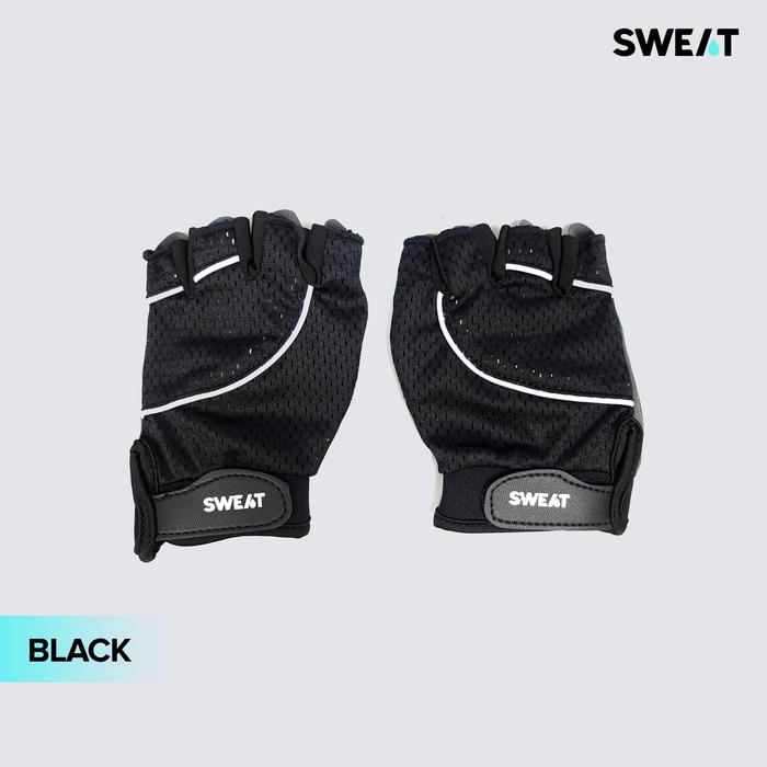 Gambar SWEAT - Uplift Gym Glove | Sarung Tangan Fitnes - Gloves Anti Slip Sport Perlindungan untuk Angkat Beban, Lifting & Olahraga Fitness - Black, S dari SWEAT.ID undefined Tokopedia