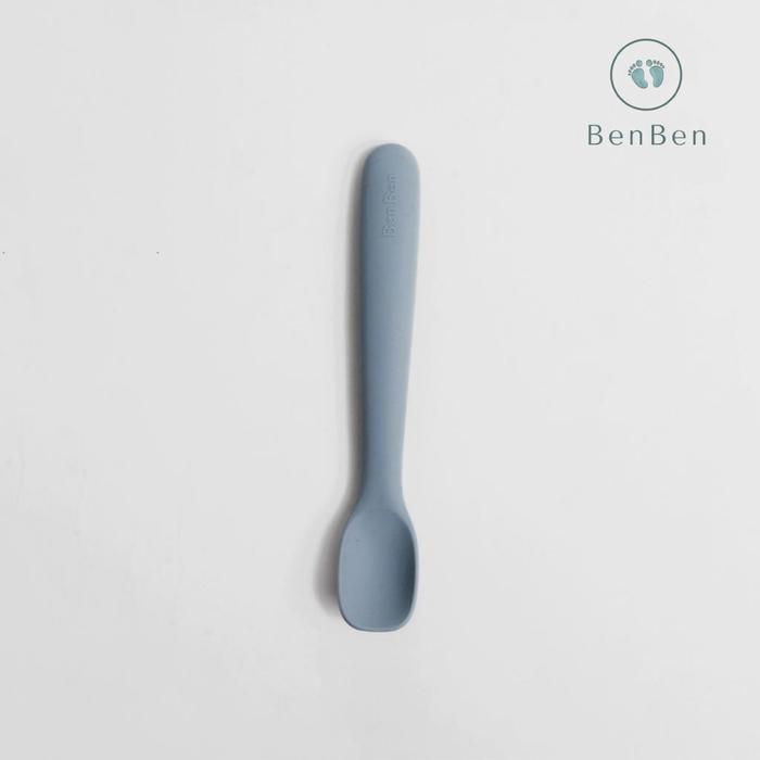 Gambar BenBen Premium Silicone Baby Spoon Sendok Makan Bayi - Green - Blue dari Mae Bebe undefined Tokopedia