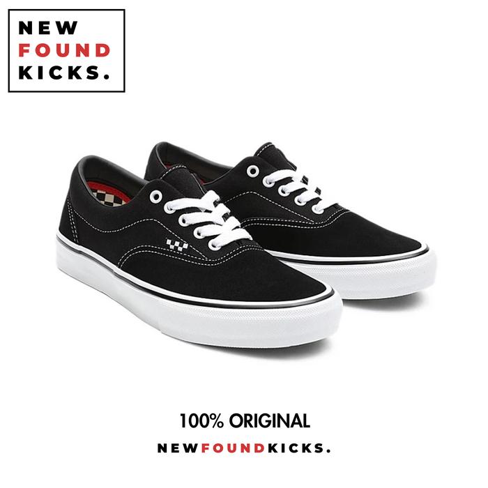 Jual Sepatu Sneakers Pria Wanita Vans Skate Pro Era Black White