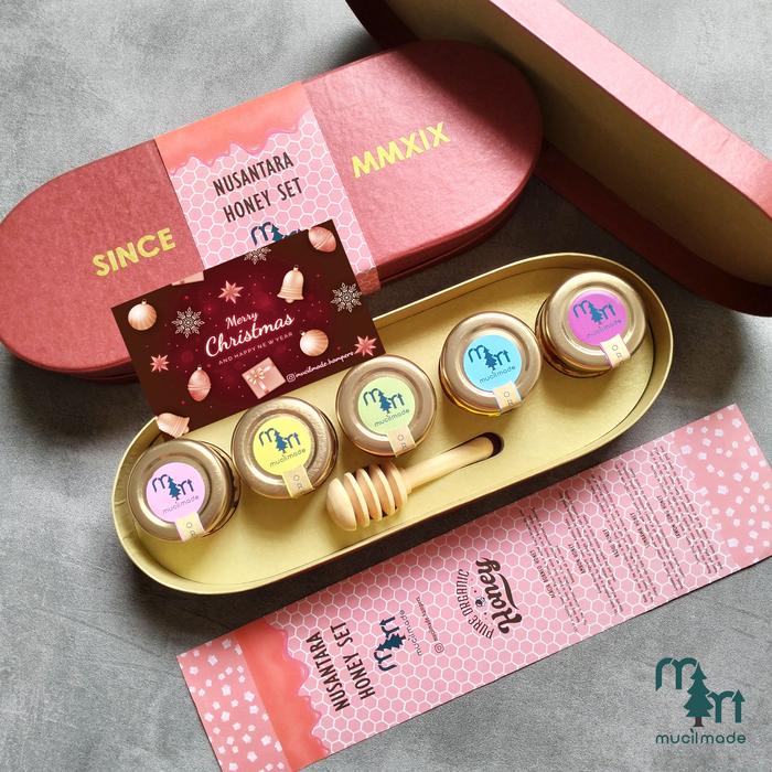 Gambar PAKET MADU HUTAN TERNAK CHRISTMAS HONEY BIRTHDAY CORPORATE GIFT SET - RED NUSANTARA dari Mucil Made undefined Tokopedia