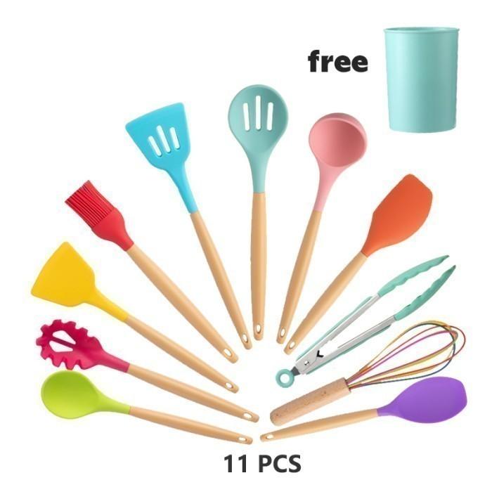 Gambar Sillicone Utensil Set 12Pcs Peralatan Masak Anti Panas Anti Lecet - Random dari Lockgamerz Electronic undefined Tokopedia