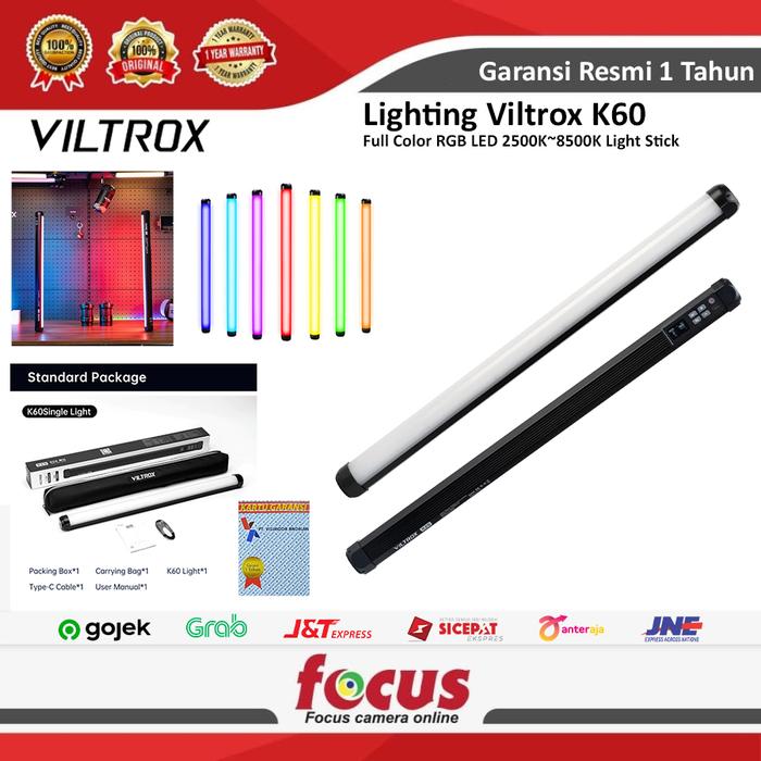 Gambar Lighting Viltrox K60 Full Color RGB LED 2500K~8500K Light Stick dari Focus Camera Online undefined Tokopedia