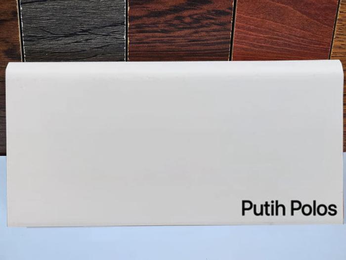 Gambar LIST PLINT LANTAI PVC UKURAN 10CM | LIST SKIRTING LANTAI KAYU 10CM - PUTIH POLOS dari CRIMSON DECOR undefined Tokopedia