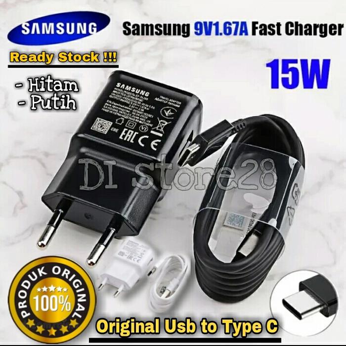 CHARGER SAMSUNG GALAXY A30 FAST CARGRING ORIGINAL USB TO TYPE C 15WATT di  Dinara Acc Tokopedia