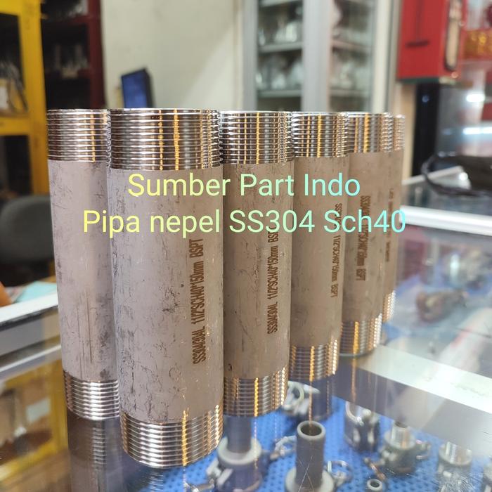 Pipa Part Term Jual Pipa Nepel Sch40 SS304 P12cm x 2