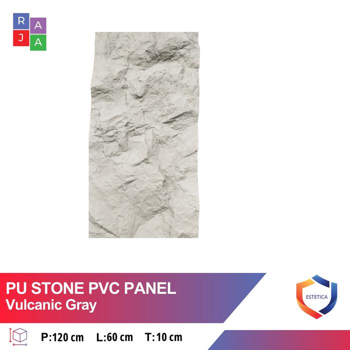 Gambar PU Stone Panel Batu Dekorasi Dinding PVC - vulcanic grey dari ESTETICA INTERIOR DEKORASI undefined Tokopedia