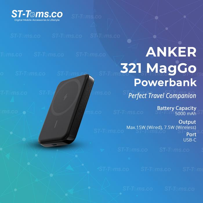 Gambar Anker 321 MagGo Powercore Magnetic 5000mAh 12Watt Powerbank – A1616 - Black dari ST-Toms.co undefined Tokopedia