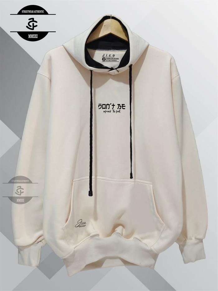 Gambar Sweater Hoodie pria wanita Distro Bandung Brand Jico List Don't Be - Cream, L dari jico.clothing undefined Tokopedia