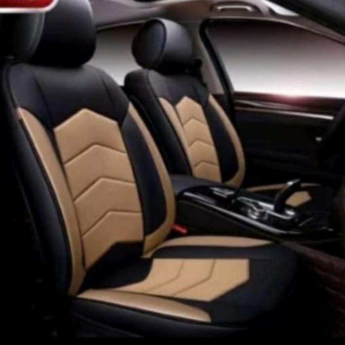 Gambar sarung jok mobil Karimun Estilo  full seat jok 2 baris - hitam peanut dari CARVIROJOK undefined Tokopedia