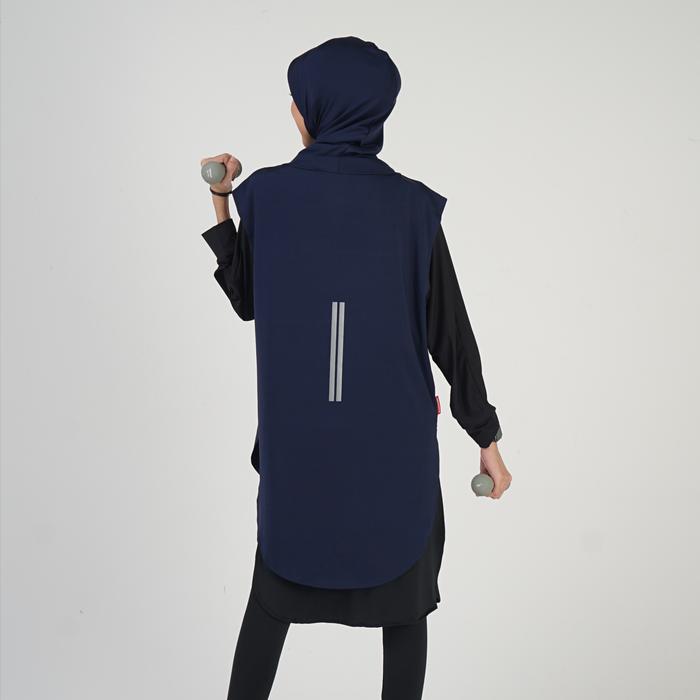 Gambar Zeea Outer Sport Hijab Panjang Hayfa P Tahmina Jilbab Olahraga - navy dari Zeea Store_NEW undefined Tokopedia