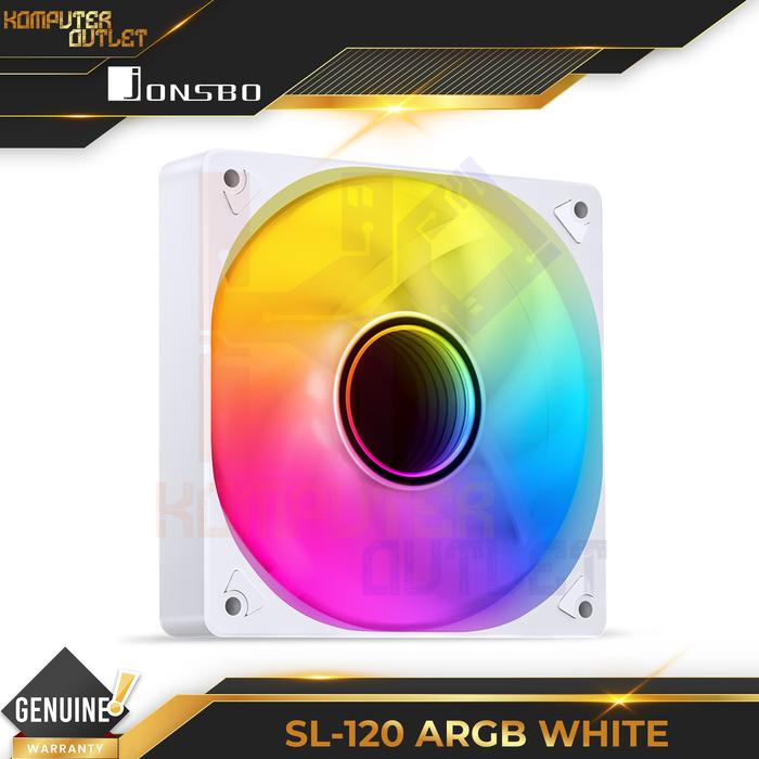 Gambar Jonsbo SL-120 ARGB White Fan Case / Kipas Casing 12CM White dari Komputeroutlet undefined Tokopedia