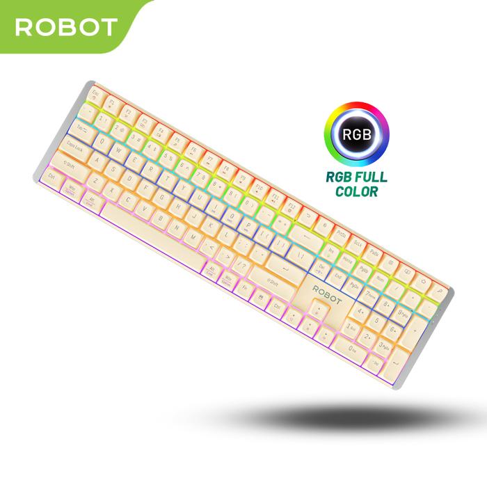 Gambar ROBOT Workmate I Mechanical Pluggable Switch Blue/Red Gaming Keyboard Wired RGB LED Light PBT Keycaps Original For PC Laptop - Garansi 1 Tahun Red Computer - BEIGE dari ROBOT PC INDONESIA undefined Tokopedia
